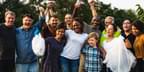 Uplift community service diverse group volunteering